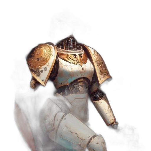 robot, sword, mask, weapon, concept art, fantasy art, watercolor, photorealistic transparent PNG cut-out