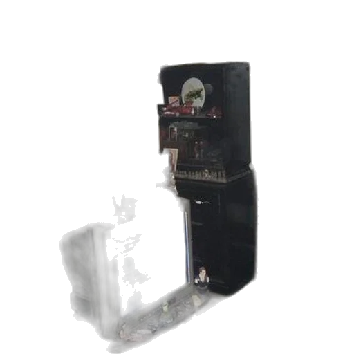bottle, robot, shoes, mask, 3d render, room, shelves, pictures transparent PNG cut-out