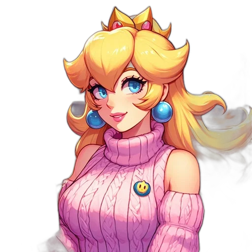 crown, dress, staff, pixel art, concept art, vaporwave, fantasy art, pastel transparent PNG cut-out