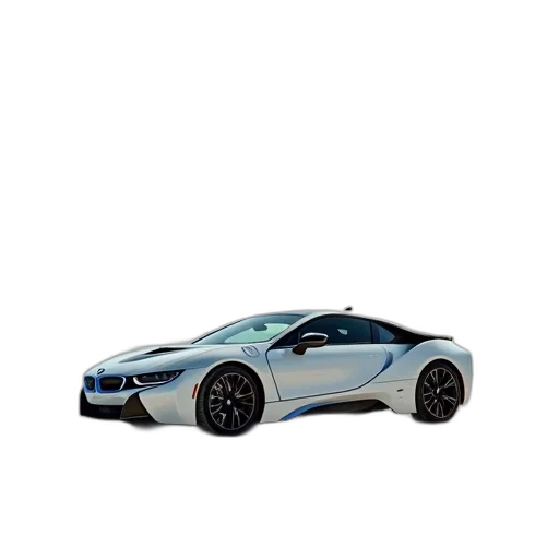car, weapon, 3d render, concept art, photorealistic, blue, white, bmw transparent PNG cut-out