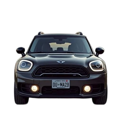 car, animal, face, 3d render, photorealistic, mini, countryman, suv transparent PNG cut-out