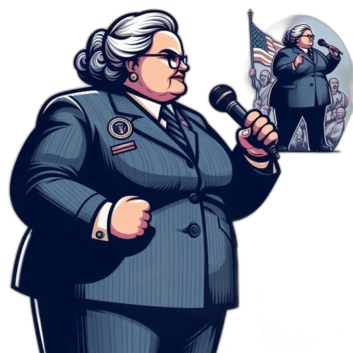 jacket, staff, concept art, cartoon, comic book art, stylized, woman, badge transparent PNG cut-out