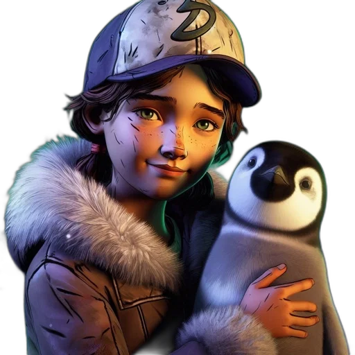 animal, concept art, photorealistic, fantasy art, 3d render, snow, young, girl transparent PNG cut-out
