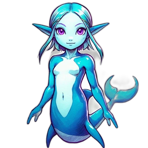 staff, creature, fantasy art, concept art, pixel art, comic book art, blue, animated transparent PNG cut-out