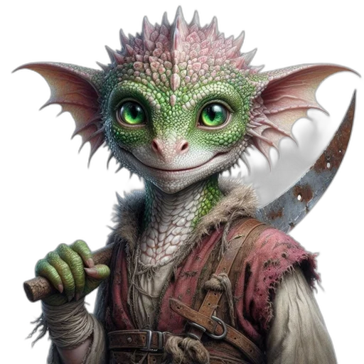 dragon, staff, creature, sword, fantasy art, concept art, photorealistic, 3d render transparent PNG cut-out