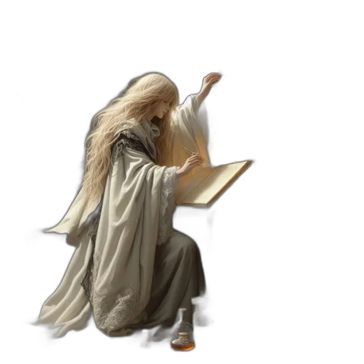 staff, sword, dress, fantasy art, concept art, photorealistic, oil painting, fire transparent PNG cut-out