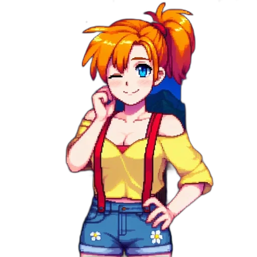 jacket, staff, dress, pixel art, anime, cartoon, concept art, colorful transparent PNG cut-out