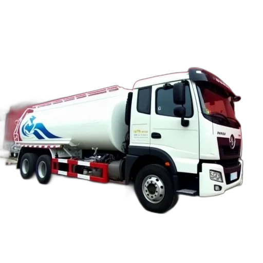 photorealistic, 3d render, large, white, tanker, truck, parked, front transparent PNG cut-out
