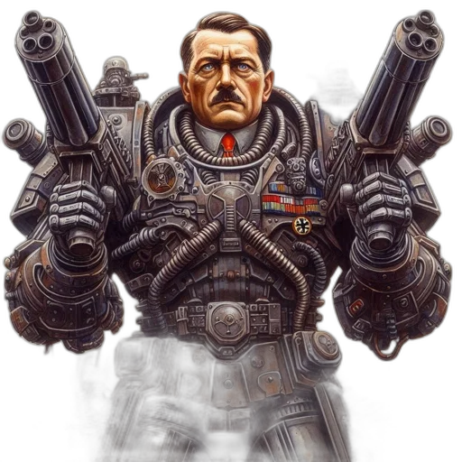 weapon, robot, face, staff, concept art, comic book art, fantasy art, photorealistic transparent PNG cut-out