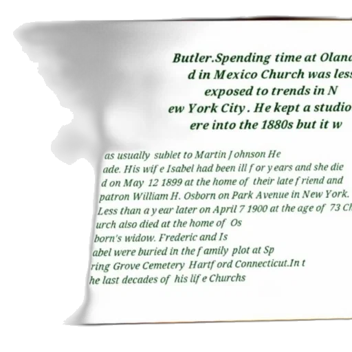 historical, text, about, frederic, church, life, death, displayed transparent PNG cut-out