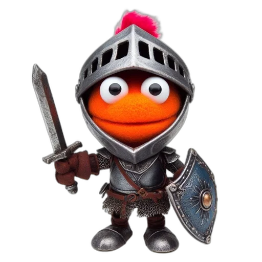 staff, weapon, sword, robot, 3d render, concept art, whimsical, plush transparent PNG cut-out