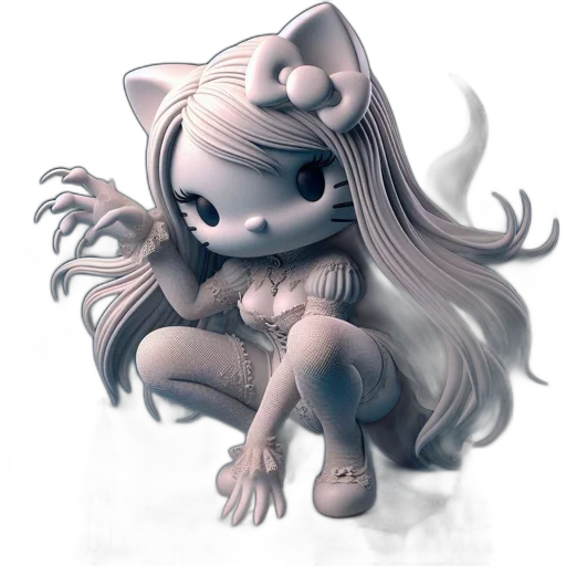 creature, mask, robot, concept art, 3d render, fantasy art, pixel art, monochrome transparent PNG cut-out