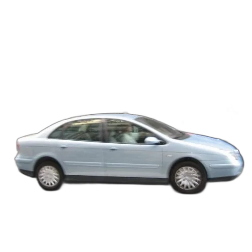 car, 3d render, light, blue, parked, street, front, building transparent PNG cut-out
