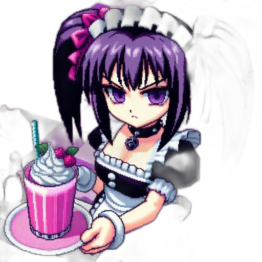 staff, food, weapon, robot, pixel art, vaporwave, anime, cyberpunk transparent PNG cut-out