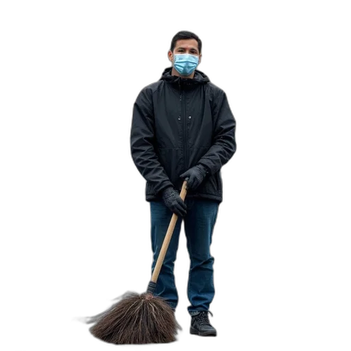 staff, mask, animal, creature, photorealistic, concept art, blue, man transparent PNG cut-out