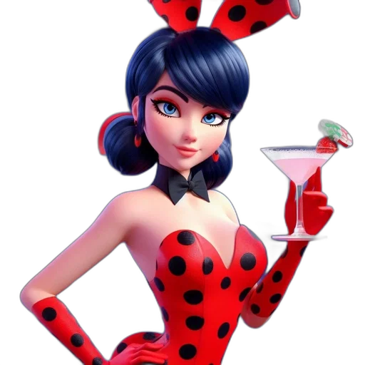 dress, cartoon, 3d render, concept art, comic book art, animated, female, character transparent PNG cut-out