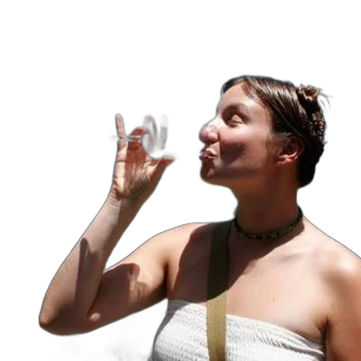 bottle, woman, enjoys, glass, wine, scenic, outdoor, setting transparent PNG cut-out