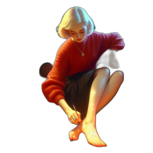 shoes, dress, jewelry, staff, concept art, pixel art, 3d render, photorealistic transparent PNG cut-out