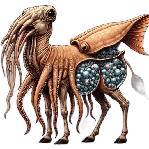 creature, animal, dragon, staff, concept art, fantasy art, watercolor, 3d render transparent PNG cut-out