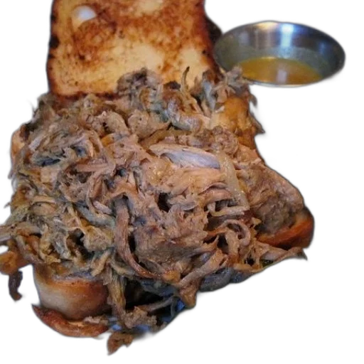 food, crown, plate, pulled, pork, pickle, two, dipping transparent PNG cut-out