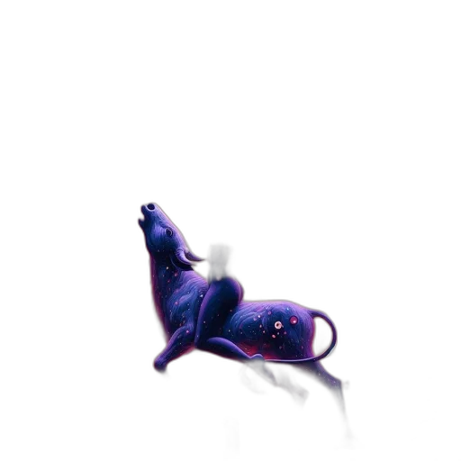 animal, dragon, creature, staff, 3d render, concept art, photorealistic, vaporwave transparent PNG cut-out
