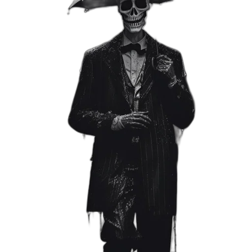 umbrella, mask, hat, jacket, concept art, comic book art, pixel art, fantasy art transparent PNG cut-out