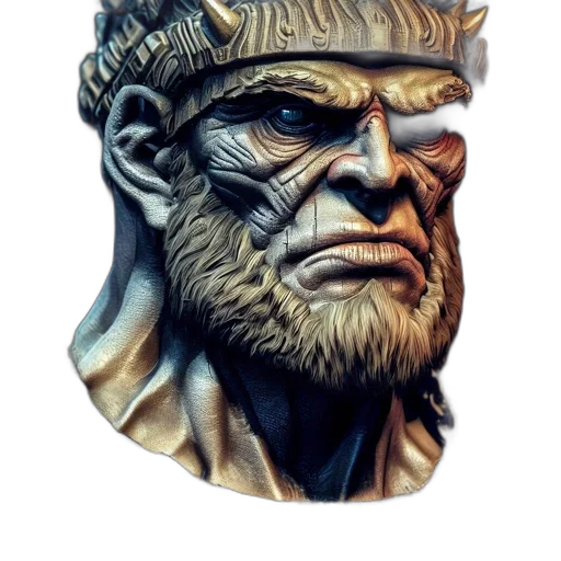 face, mask, crown, jewelry, 3d render, fantasy art, photorealistic, comic book art transparent PNG cut-out