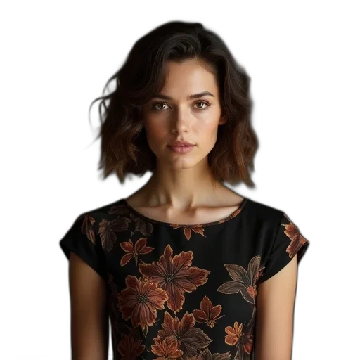 dress, flower, face, crown transparent PNG cut-out