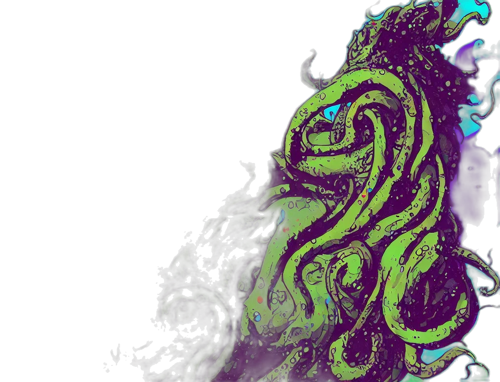 dragon, mask, creature, hair transparent PNG cut-out