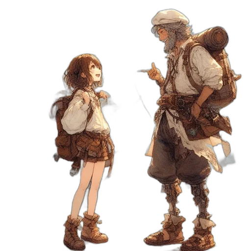 concept art, fantasy art, pixel art, 3d render, forest, snow, earth tones, two transparent PNG cut-out
