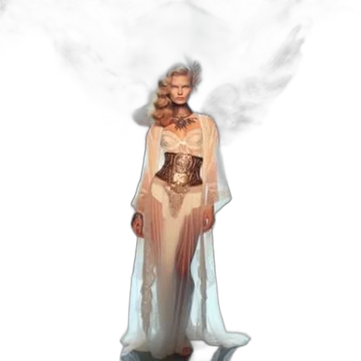 dress, jewelry, staff, concept art, fantasy art, pixel art, photorealistic, fire transparent PNG cut-out