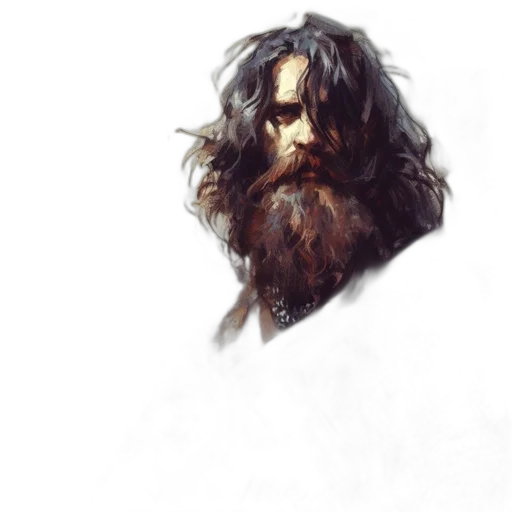 face, hair, creature, mask, fantasy art, concept art, watercolor, photorealistic transparent PNG cut-out