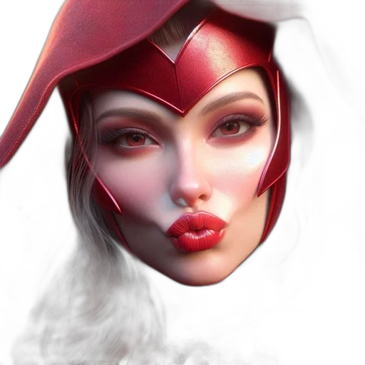 mask, face, fantasy art, photorealistic, 3d render, concept art, red, image transparent PNG cut-out
