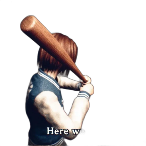 hat, hair, weapon, umbrella, 3d render, concept art, dim, lit transparent PNG cut-out