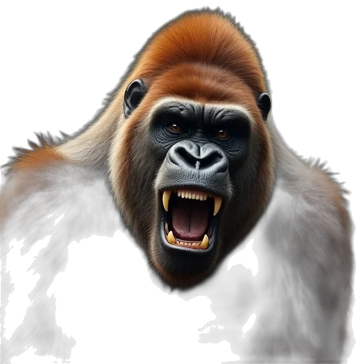 animal, creature, face, staff, photorealistic, concept art, 3d render, big transparent PNG cut-out