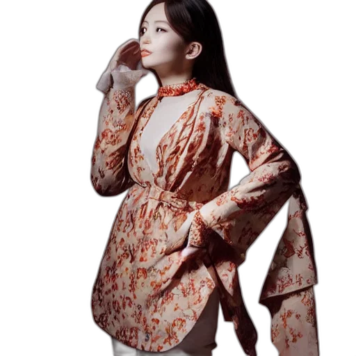 dress, jacket, photorealistic, monochrome transparent PNG cut-out