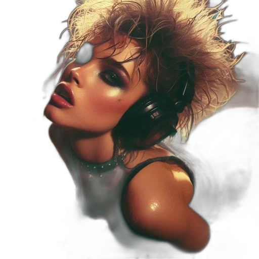 hair, face, photorealistic, cyberpunk, concept art, fantasy art, underwater, golden transparent PNG cut-out