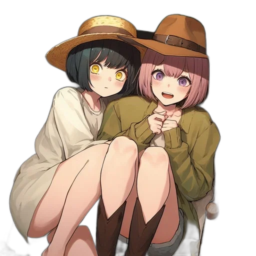 hat, weapon, jacket, creature, anime, watercolor, pixel art, concept art transparent PNG cut-out