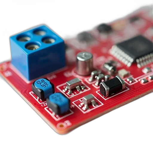 robot, close-up, image, circuit, board, red, black, color transparent PNG cut-out