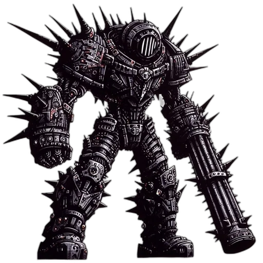 robot, weapon, creature, staff, concept art, 3d render, fantasy art, comic book art transparent PNG cut-out