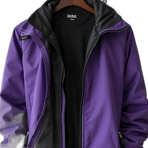 jacket, 3d render, cyberpunk, photorealistic, concept art, dark, colorful, neon transparent PNG cut-out