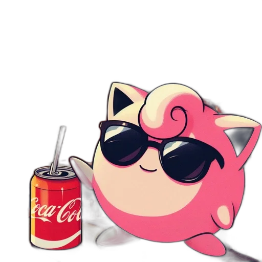 food, animal, staff, creature, vaporwave, concept art, 3d render, pixel art transparent PNG cut-out