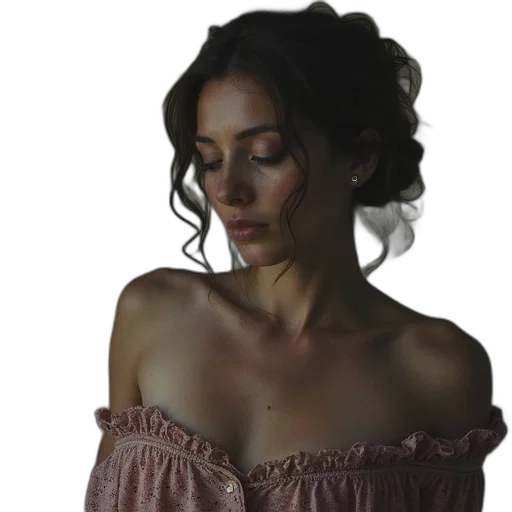 dress, crown, jewelry, face transparent PNG cut-out