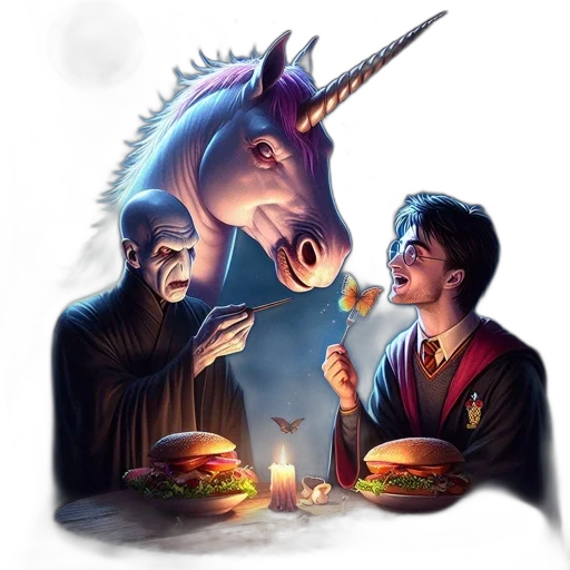 dragon, food, fantasy art, concept art, pixel art, photorealistic, fire, tall transparent PNG cut-out