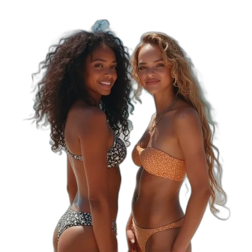 jewelry, photorealistic, beach, rihanna, takes, day, friend, her transparent PNG cut-out