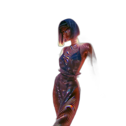 dress, creature, robot, jewelry, concept art, fantasy art, 3d render, cyberpunk transparent PNG cut-out