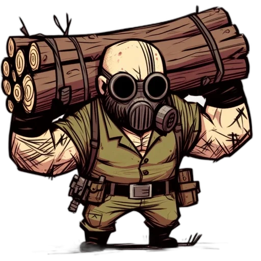 mask, weapon, robot, jacket, concept art, comic book art, pixel art, watercolor transparent PNG cut-out