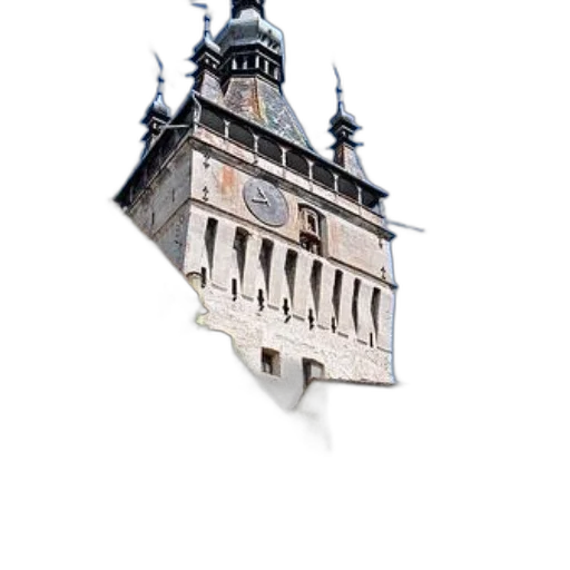 building, crown, staff, umbrella, 3d render, photorealistic, concept art, pixel art transparent PNG cut-out