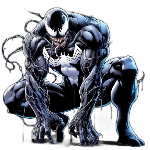 creature, comic book art, concept art, darkly-toned, muscular, figure, wearing, spider transparent PNG cut-out