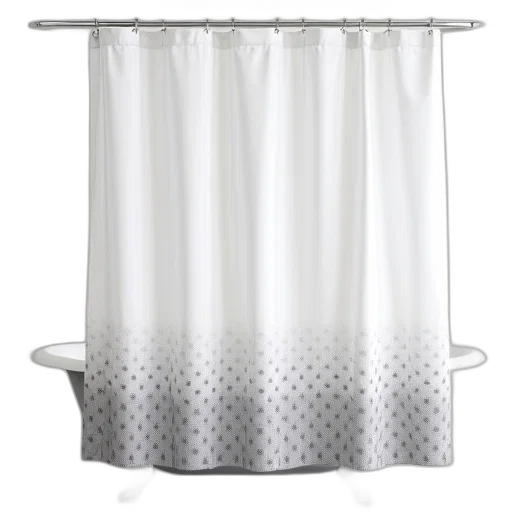 furniture, white, shower, curtain, pattern, interlocking, circles, grey transparent PNG cut-out